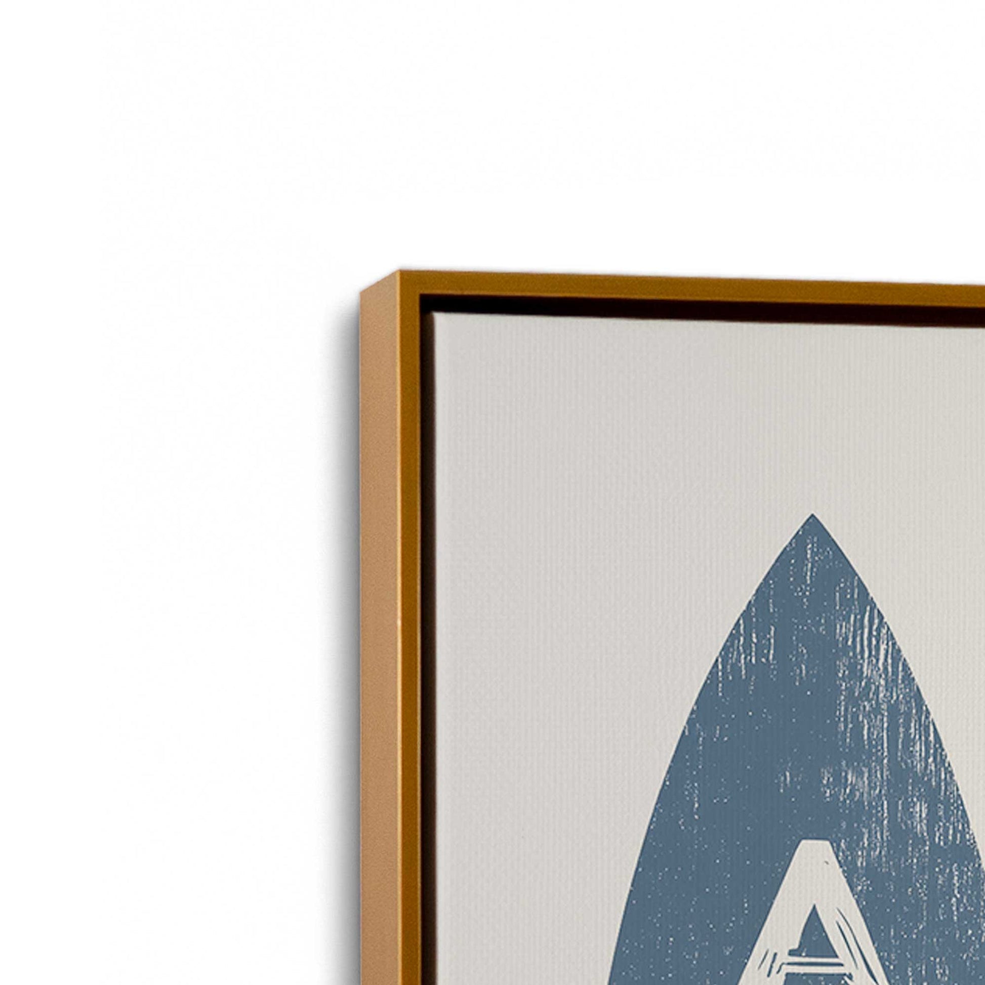 [Color:Polished Gold], Picture of art in a Polished Gold frame at an angle