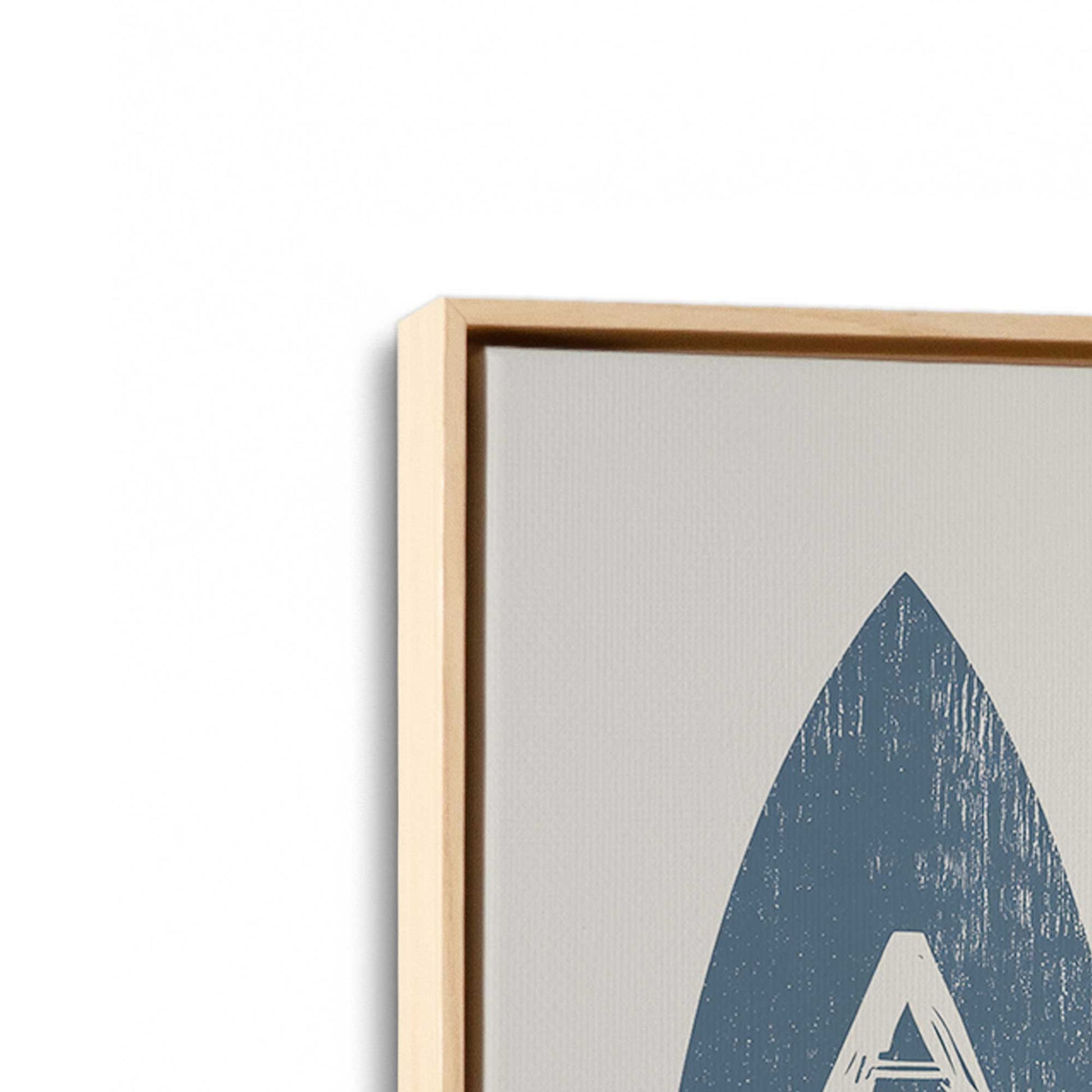 [Color:American Maple], Picture of art in a American Maple frame at an angle