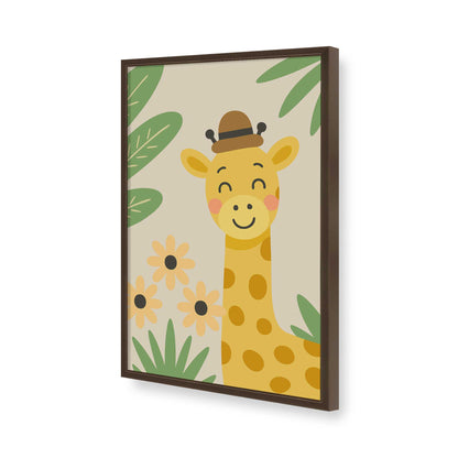 [Color:Brown], Picture of art in a Brown frame of the corner