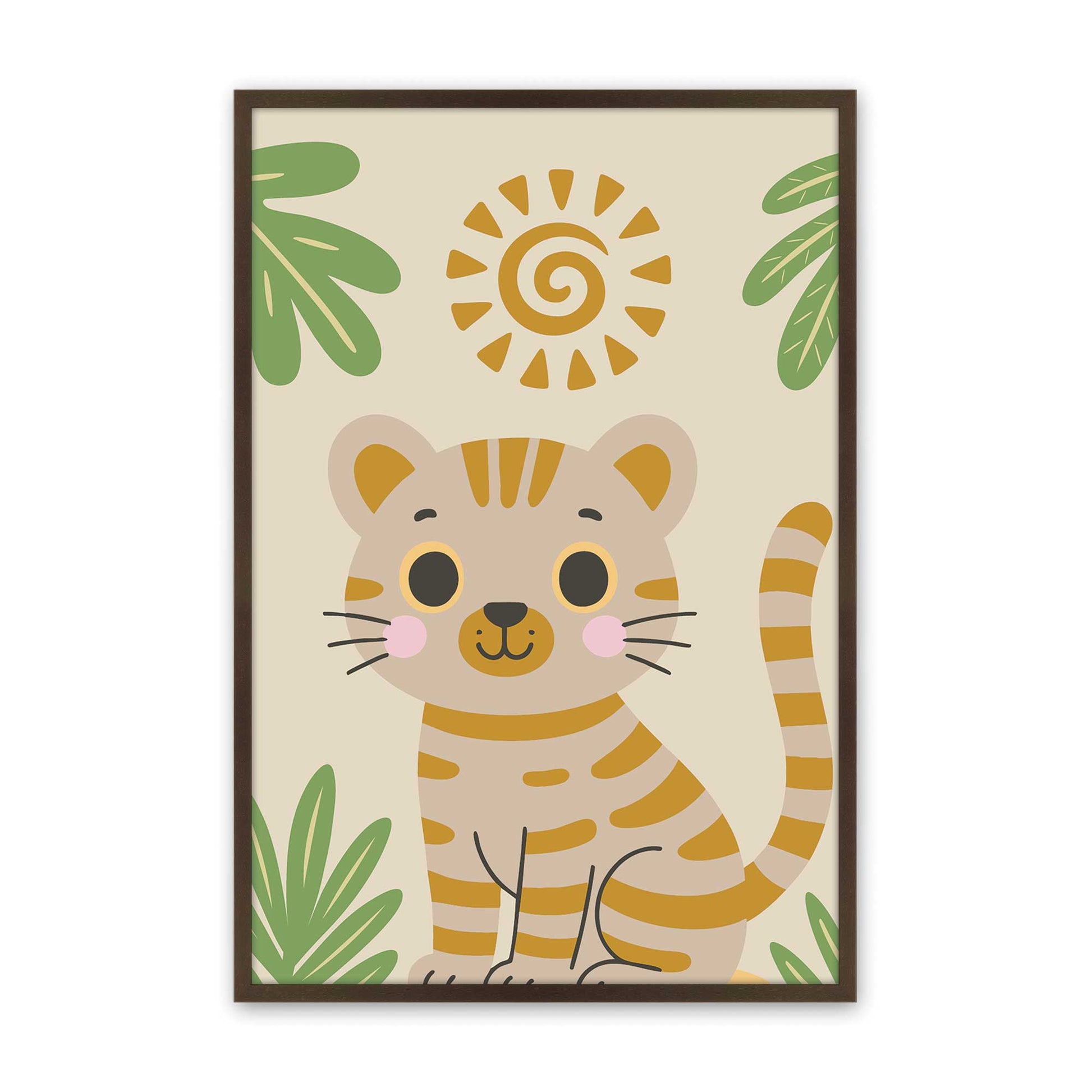 [Color:Brown], Picture of art in a Brown frame