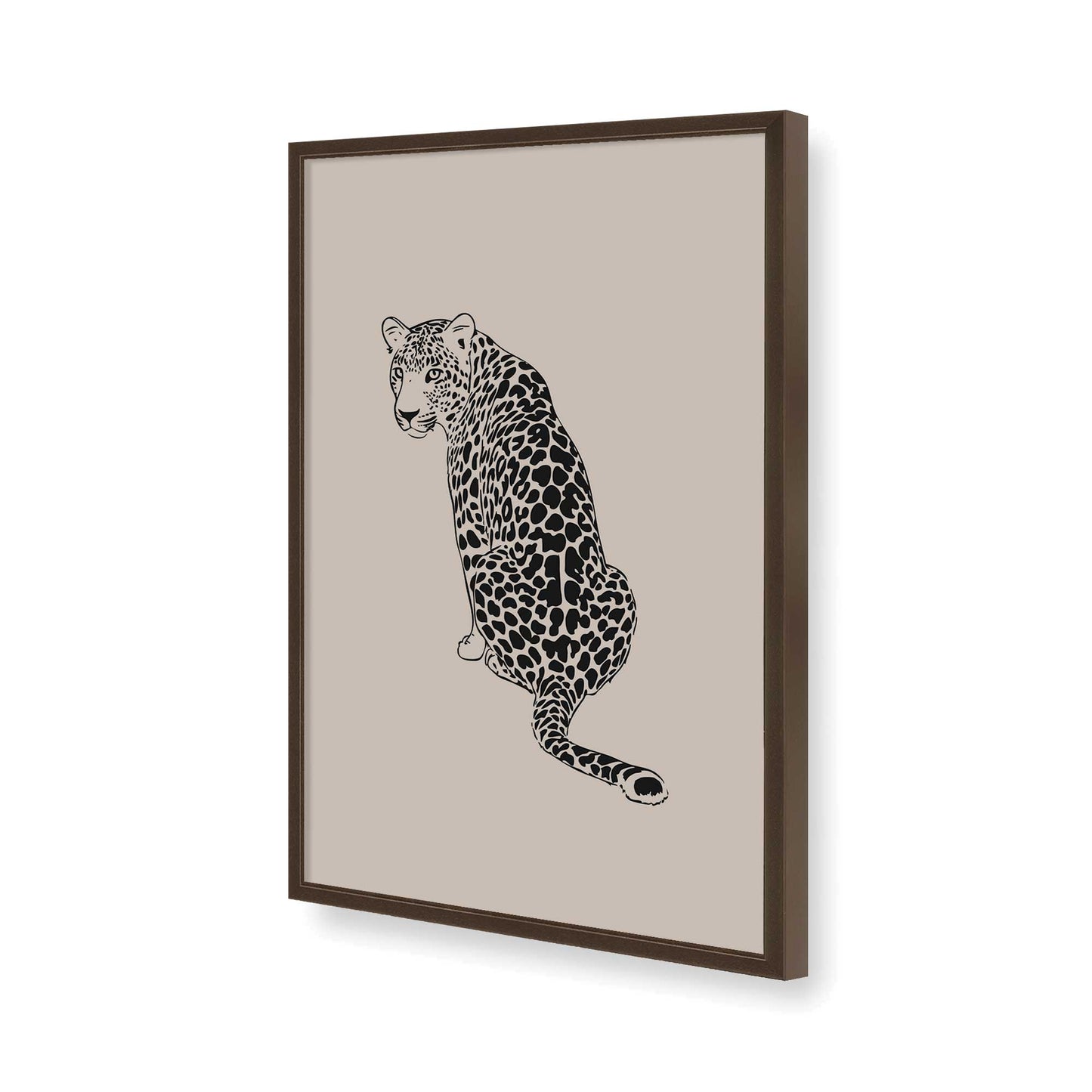 [Color:Brown], Picture of art in a Brown frame of the corner