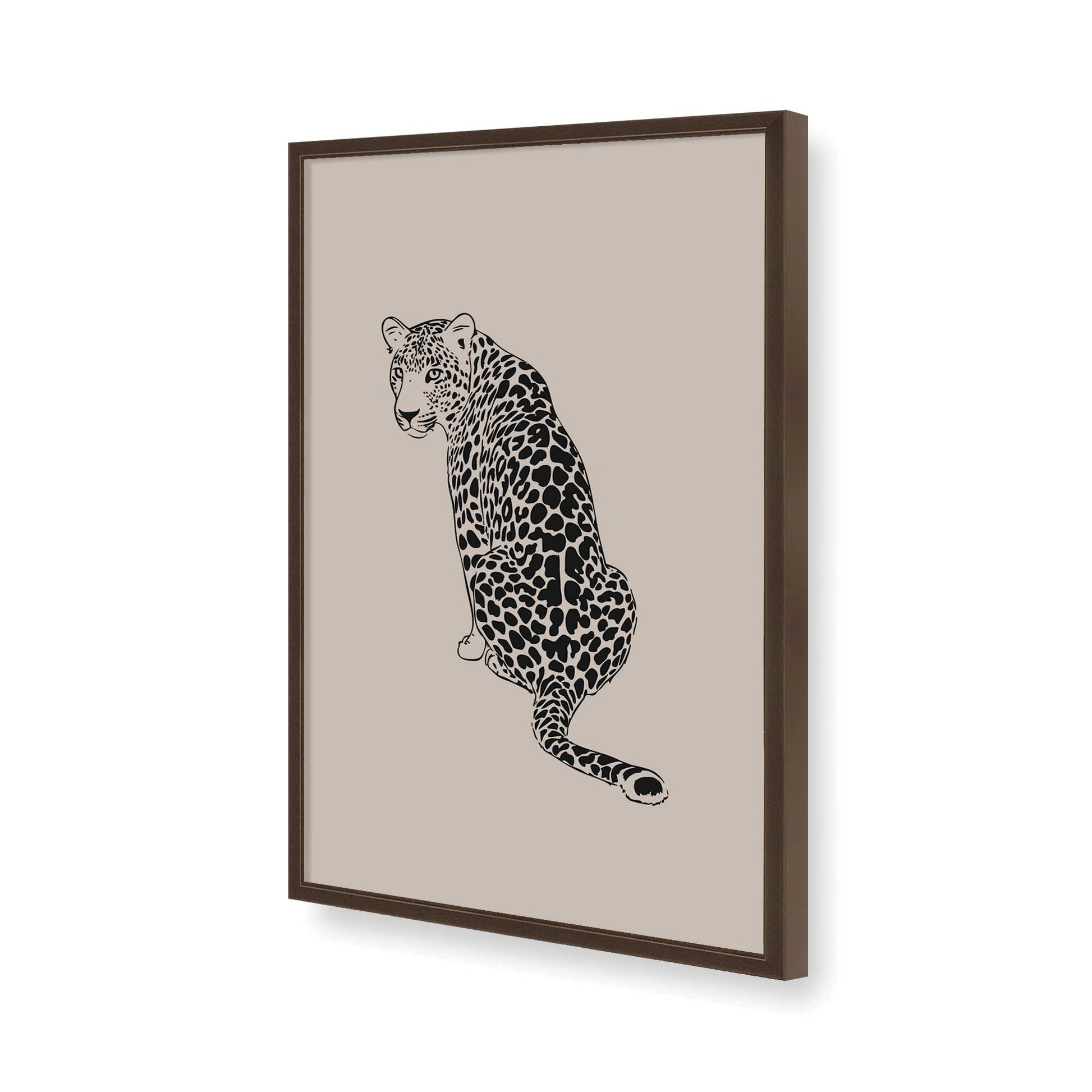 [Color:Brown], Picture of art in a Brown frame of the corner