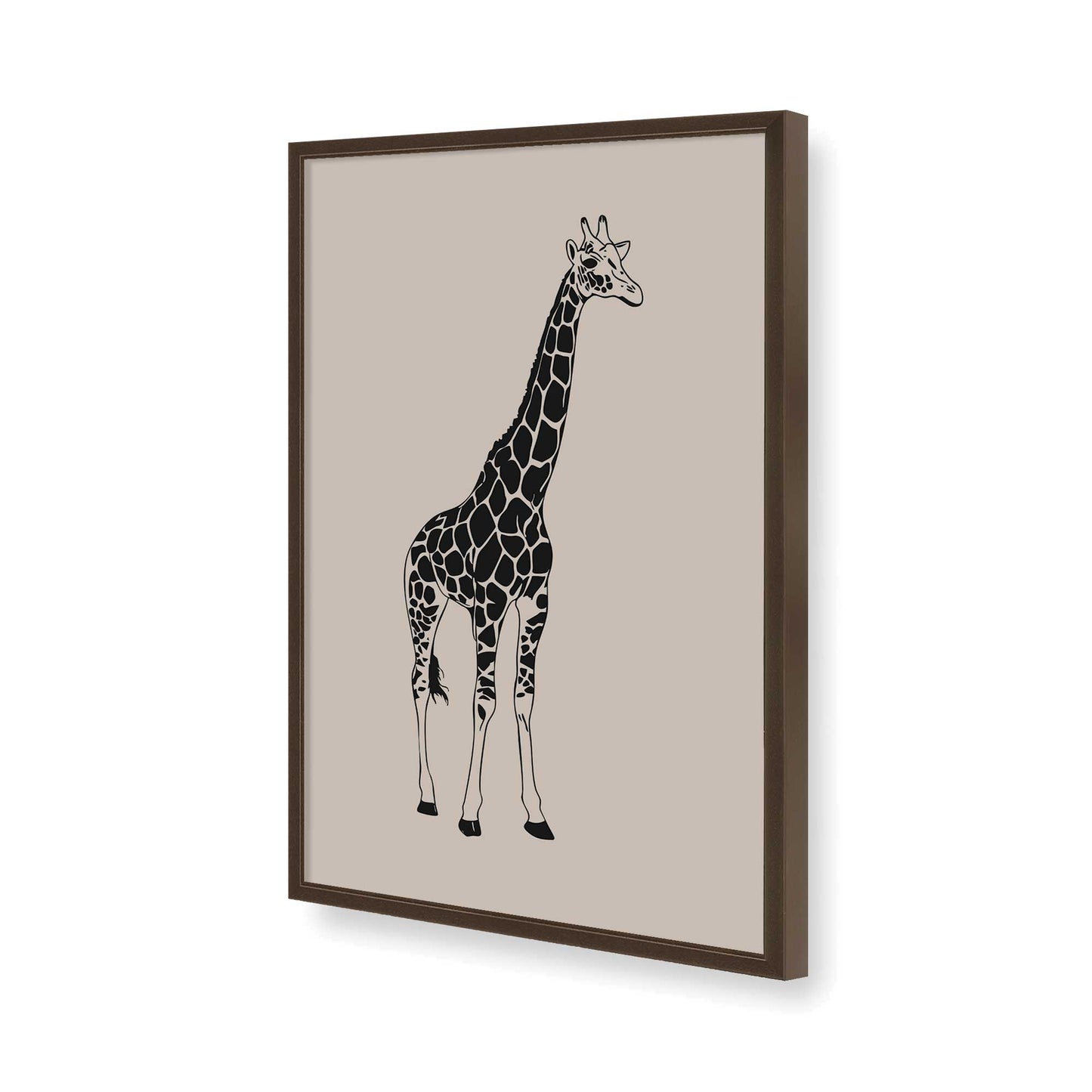 [Color:Brown], Picture of art in a Brown frame of the corner