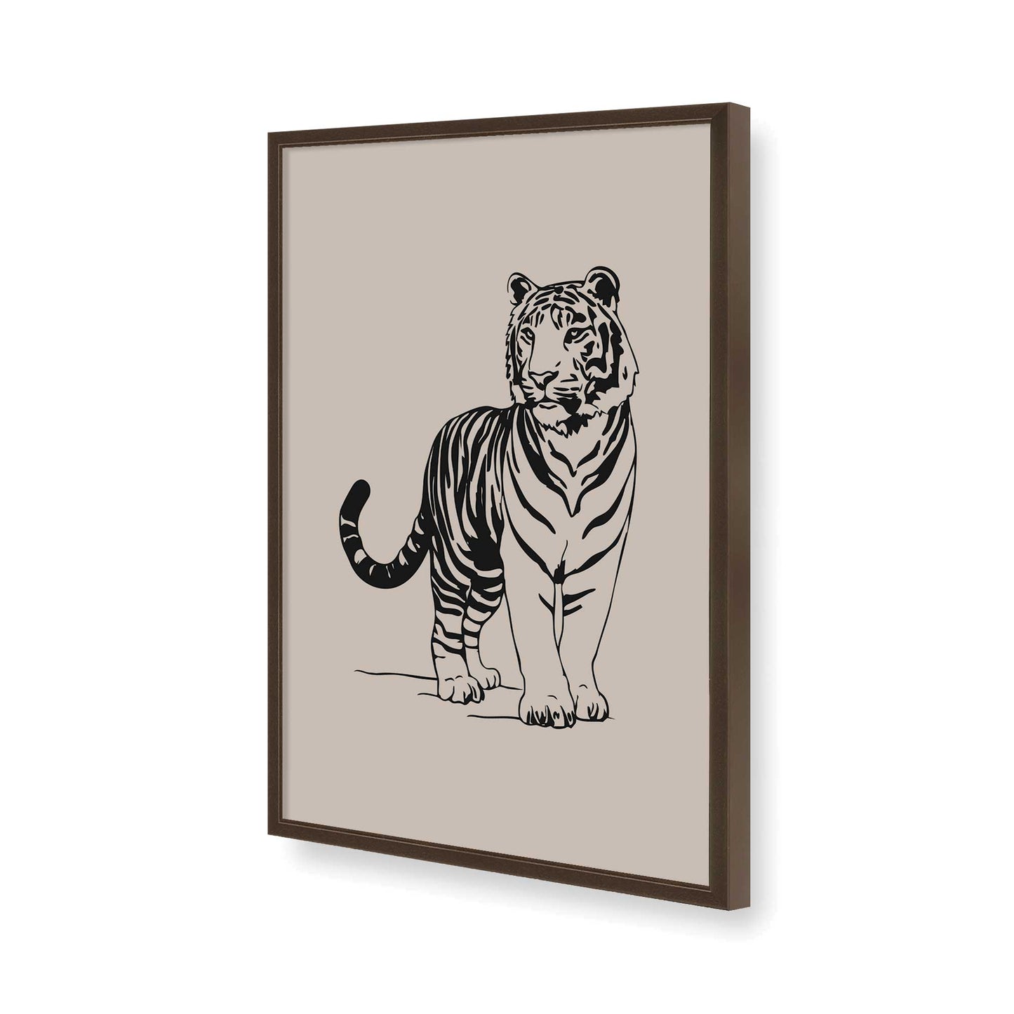 [Color:Brown], Picture of art in a Brown frame of the corner