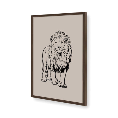 [Color:Brown], Picture of art in a Brown frame of the corner