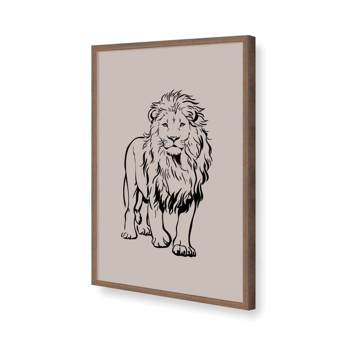 [Color:Walnut], Picture of art in a Walnut frame of the corner