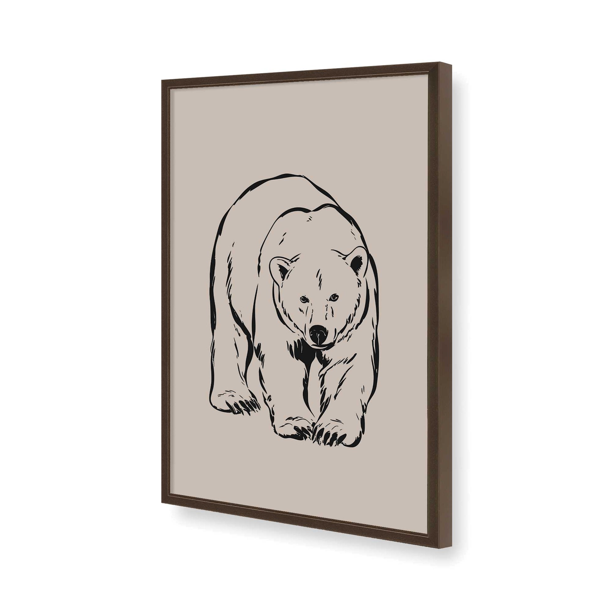 [Color:Brown], Picture of art in a Brown frame of the corner