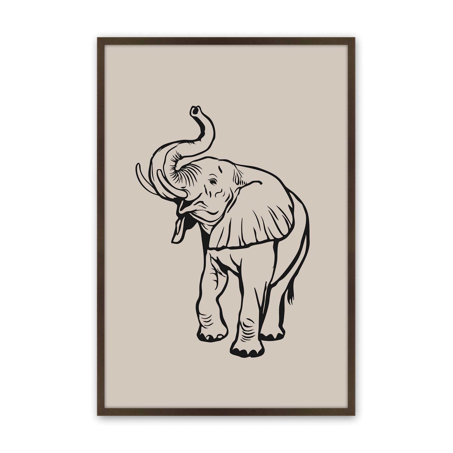 [Color:Brown], Picture of art in a Brown frame