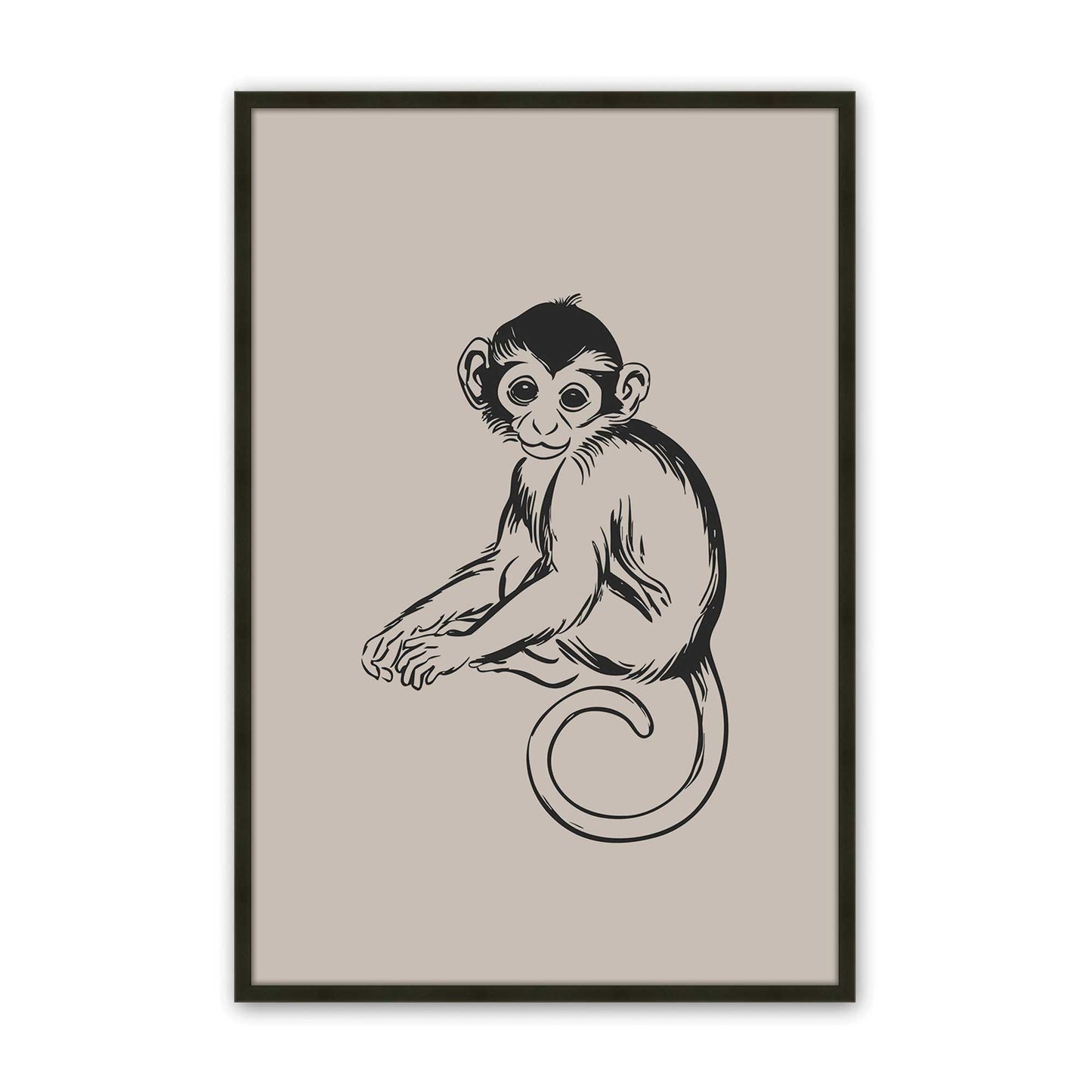 [Color:Satin Black], Picture of art in a Satin Black frame