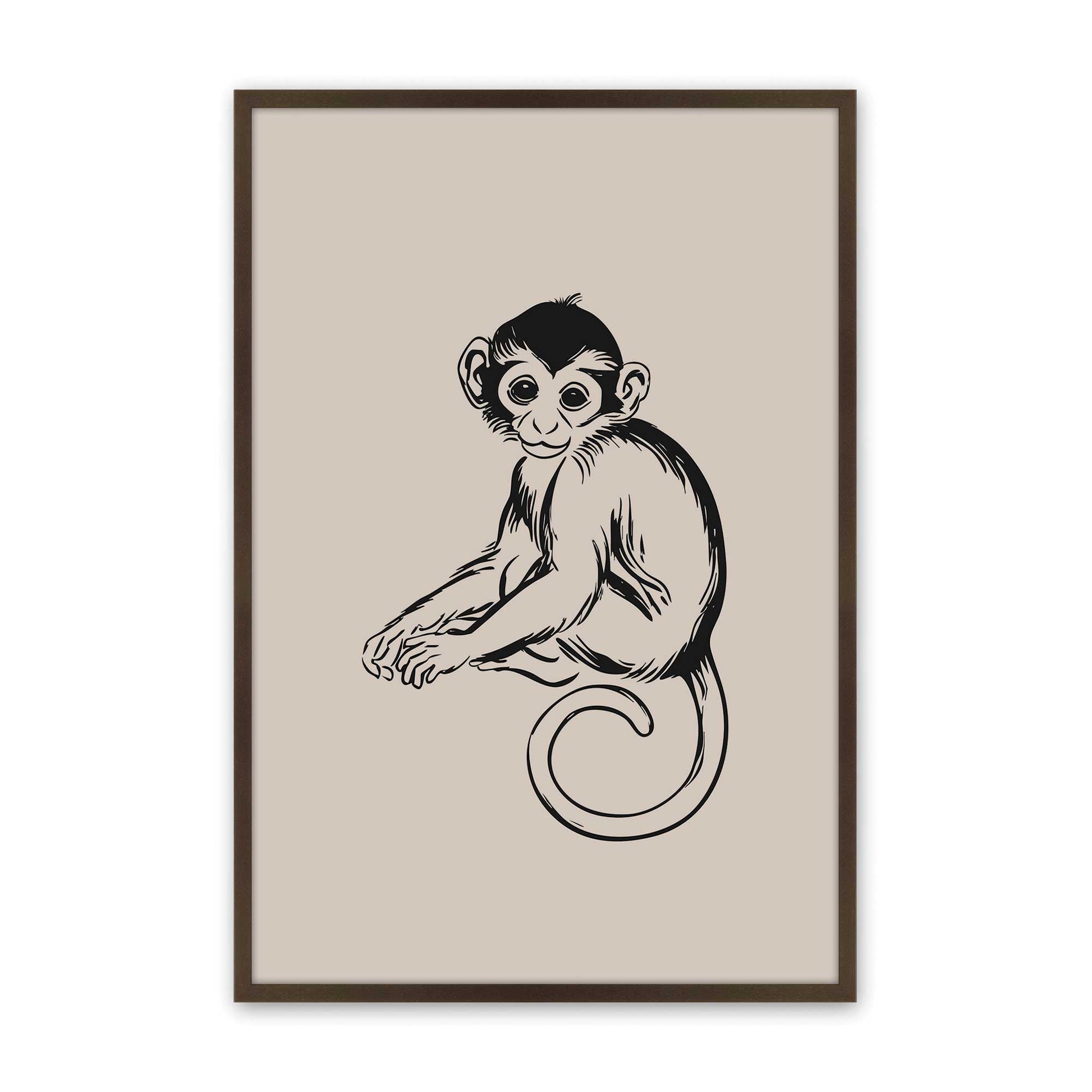 [Color:Belvinder Brown], Picture of art in a Belvinder Brown frame
