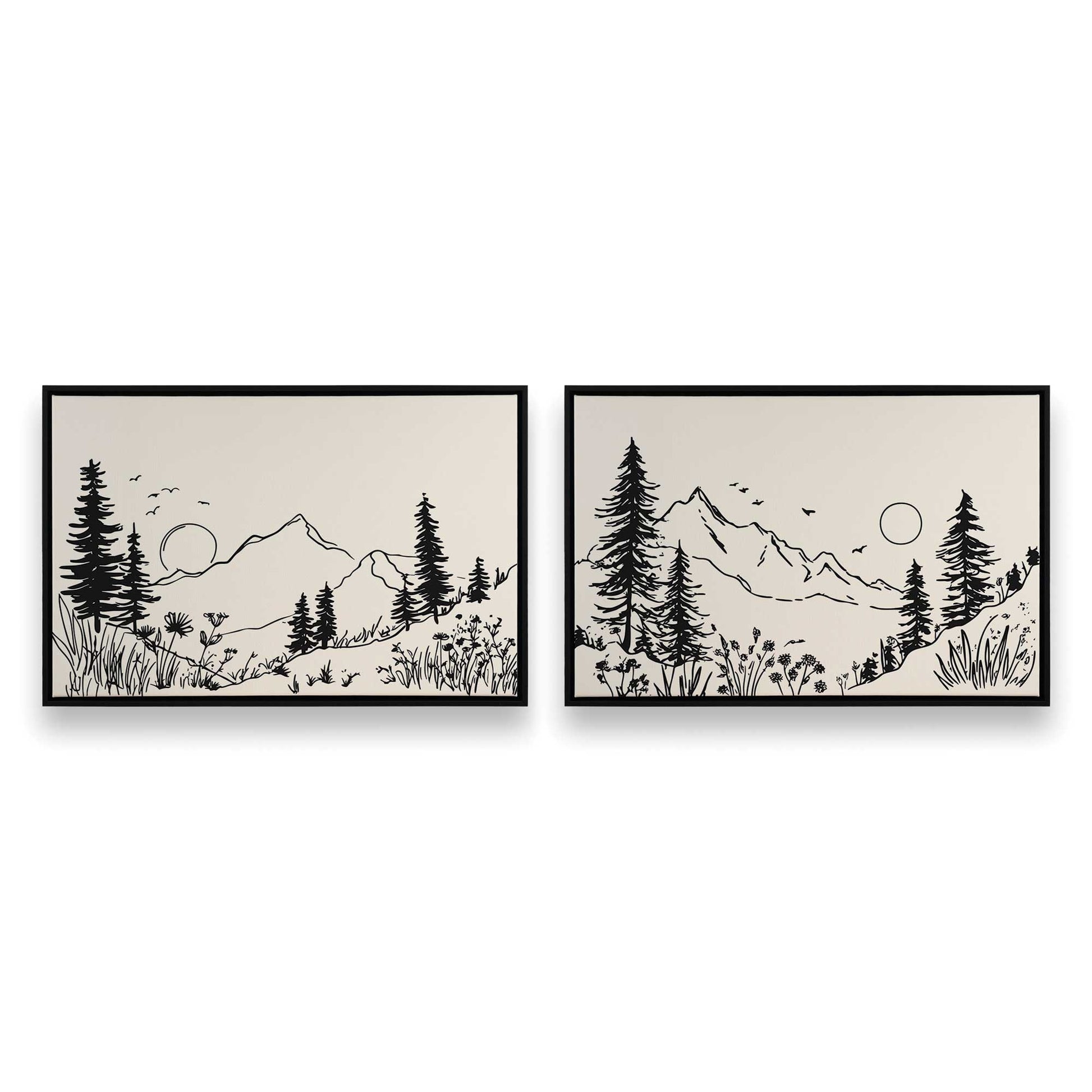 [Color:Satin Black], Picture of art in a Satin Black frame