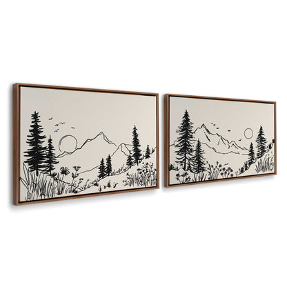 [Color:Walnut], Picture of art in a Walnut frame at an angle