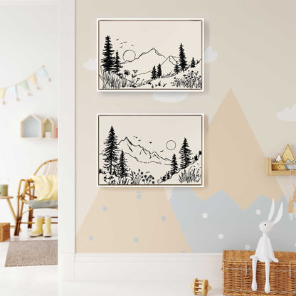 [Color:Satin Black], Picture of art in a Satin Black frame