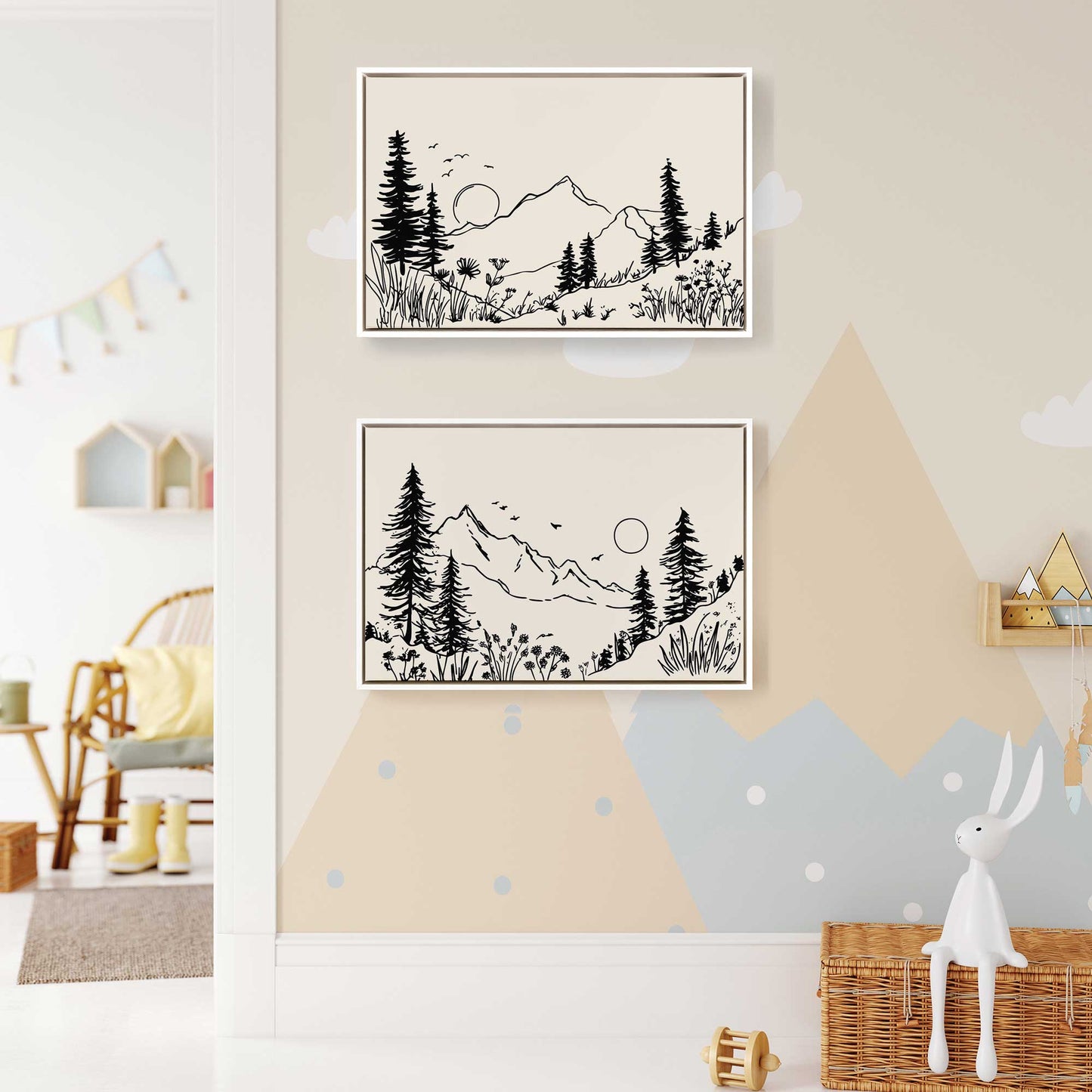 [Color:Walnut], Picture of art in a Walnut frame