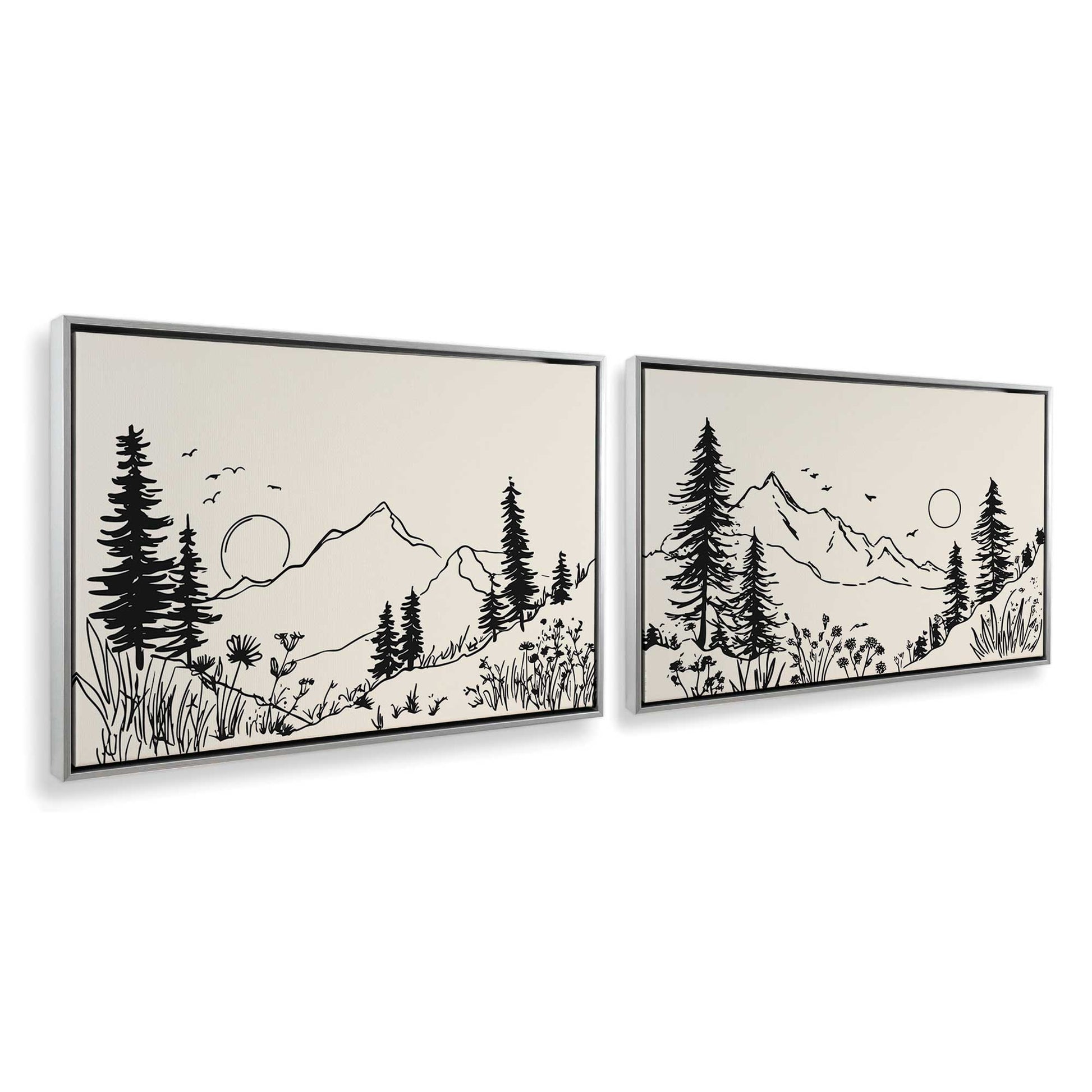 [Color:Polished Chrome], Picture of art in a Polished Chrome frame at an angle