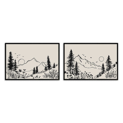 [Color:Satin Black], Picture of art in a Satin Black frame