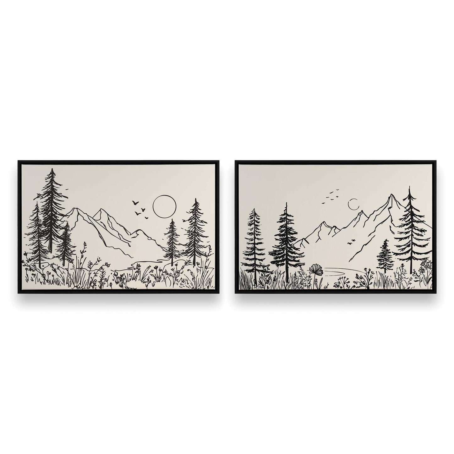[Color:Satin Black], Picture of art in a Satin Black frame