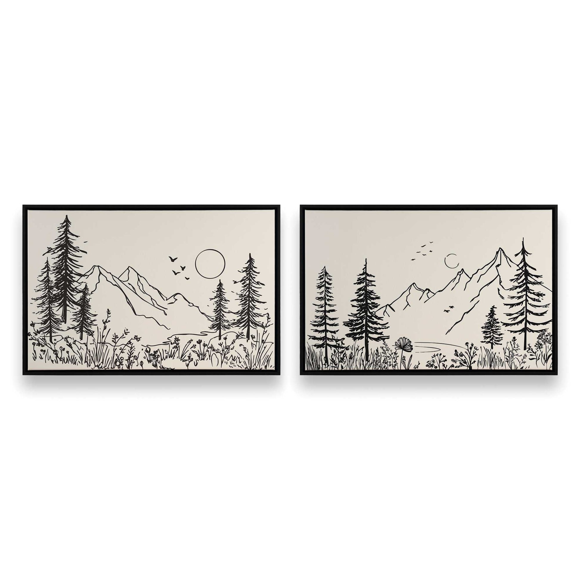 [Color:Satin Black], Picture of art in a Satin Black frame