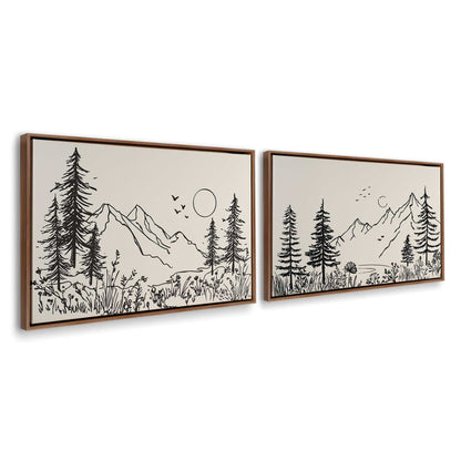 [Color:Walnut], Picture of art in a Walnut frame at an angle
