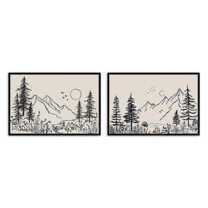 [Color:Satin Black], Picture of art in a Satin Black frame