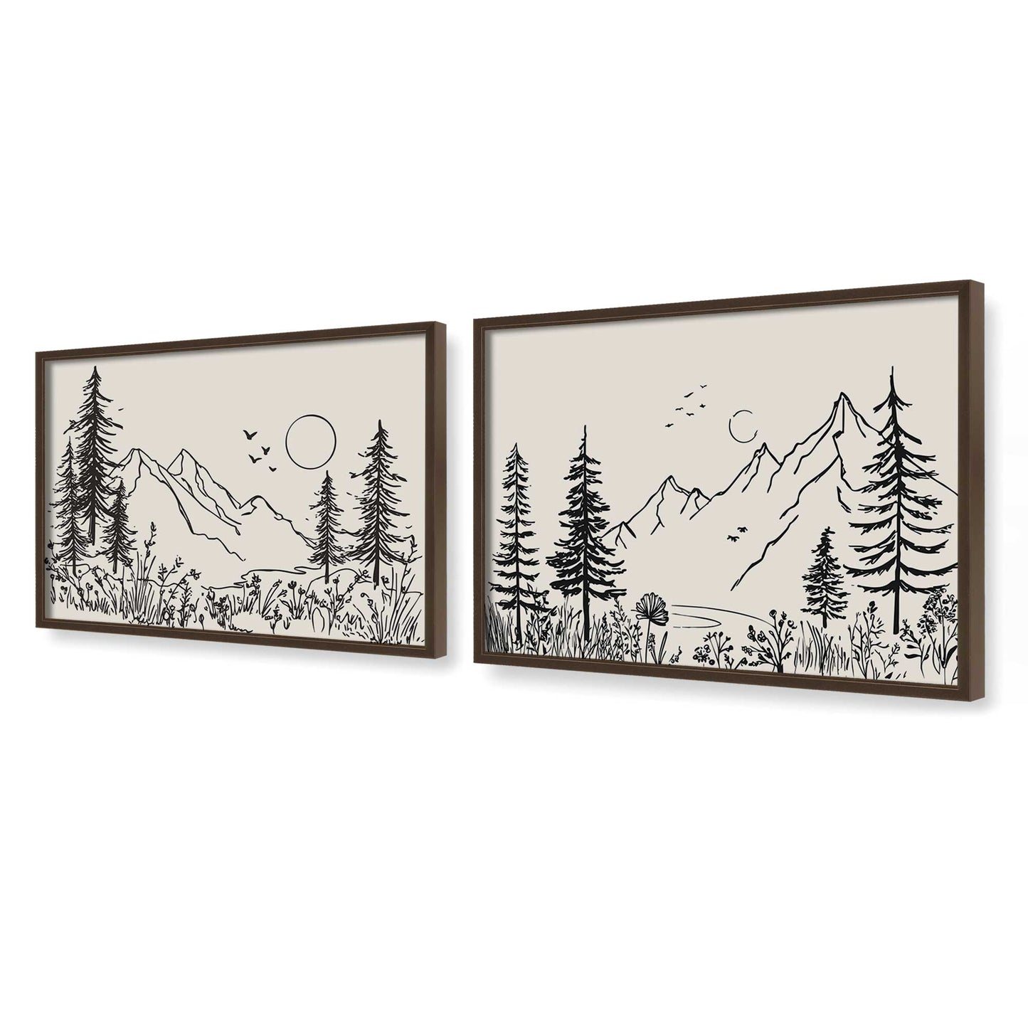 [Color:Belvinder Brown], Picture of art in a Belvinder Brown frame at an angle