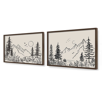 [Color:Belvinder Brown], Picture of art in a Belvinder Brown frame at an angle