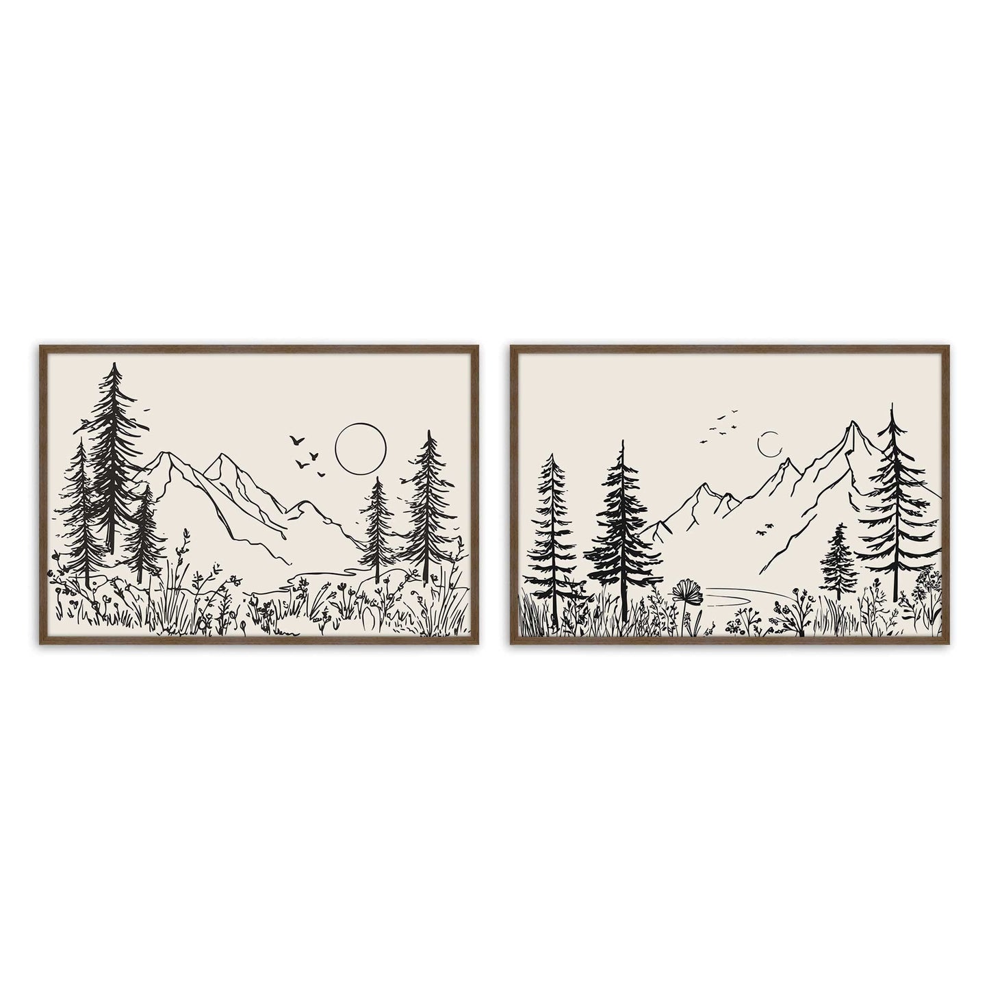 [Color:Walnut], Picture of art in a Walnut frame