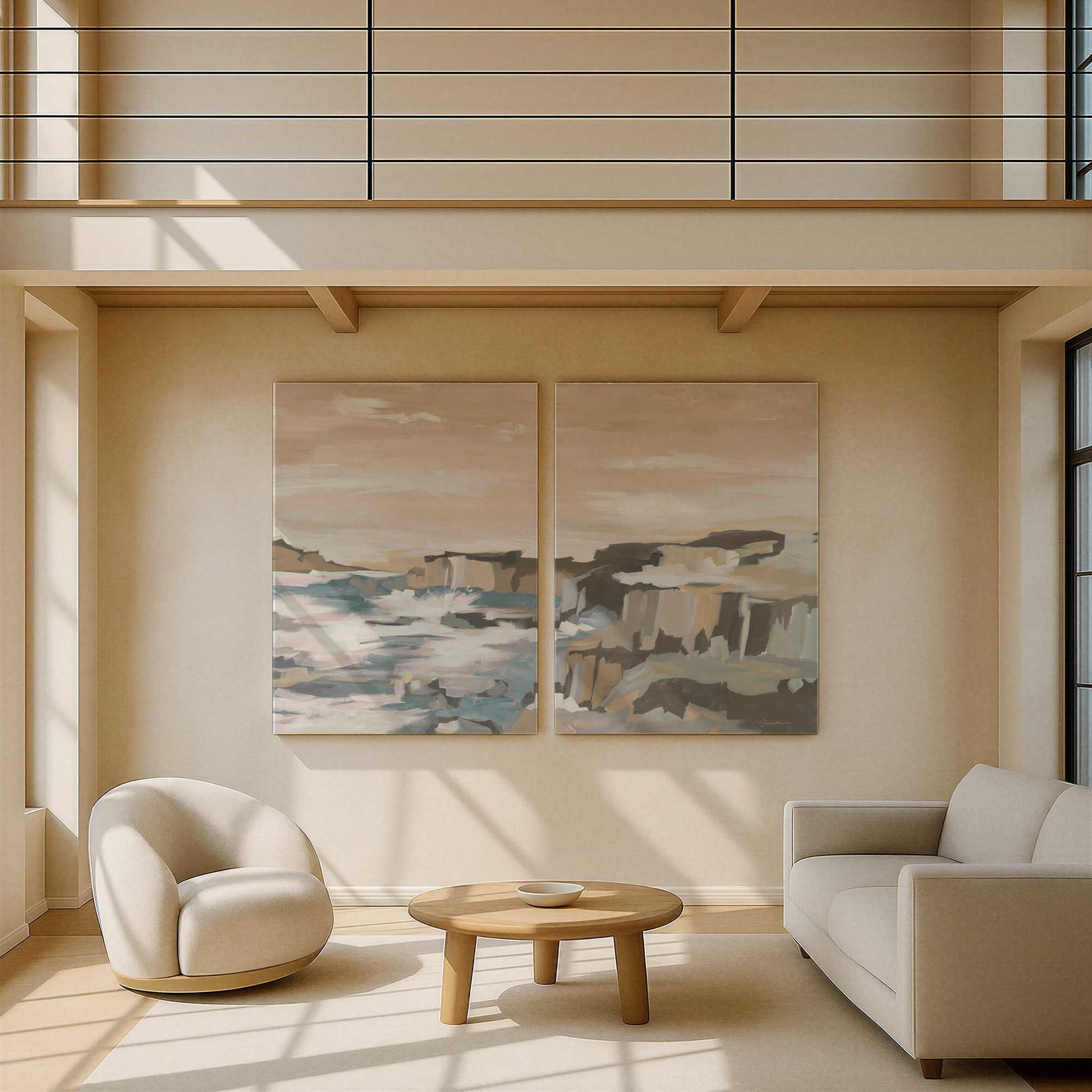 [Color:Stretched Canvas], Picture of art in a room