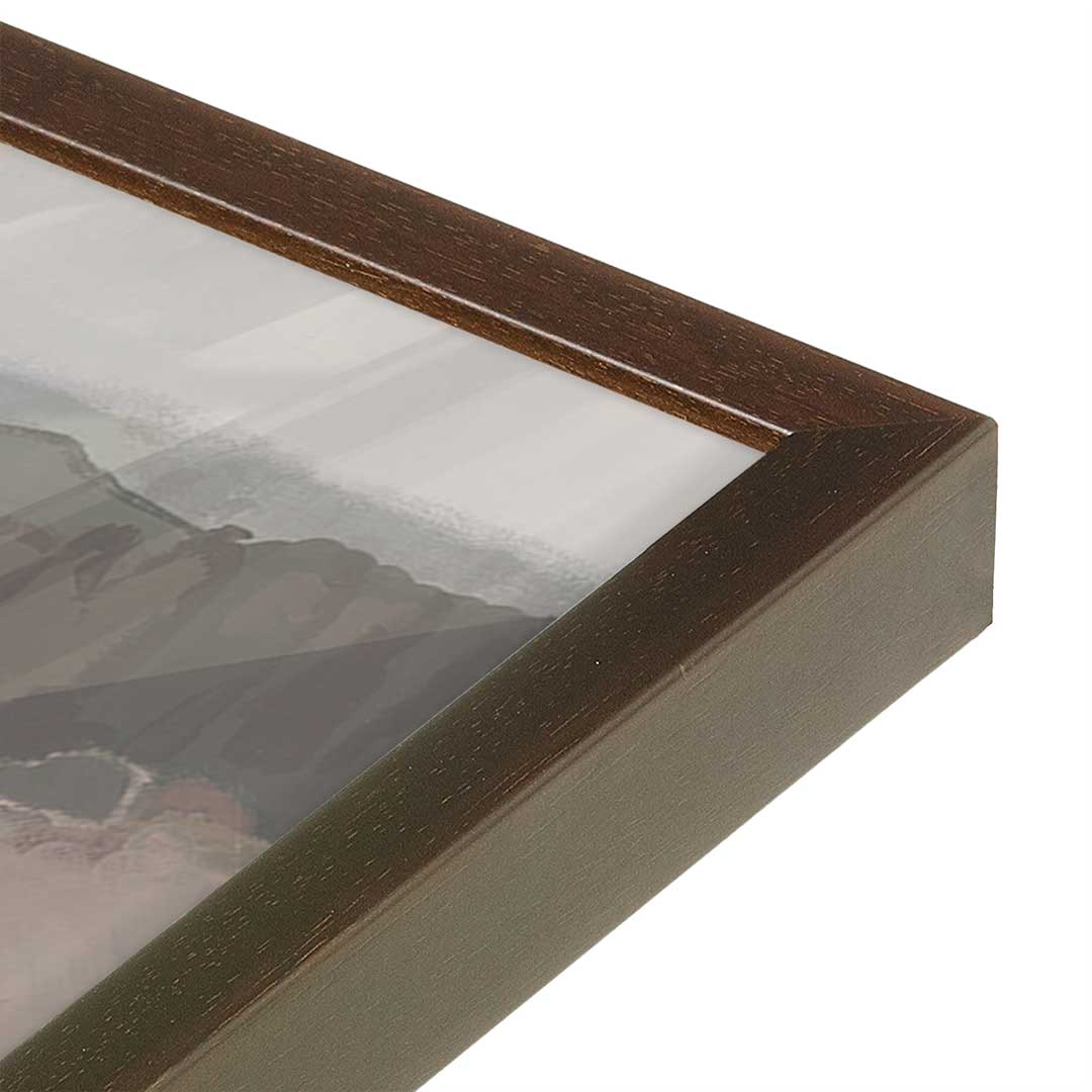 [Color:Belvinder Brown], Picture of art in a Belvinder Brown frame at an angle