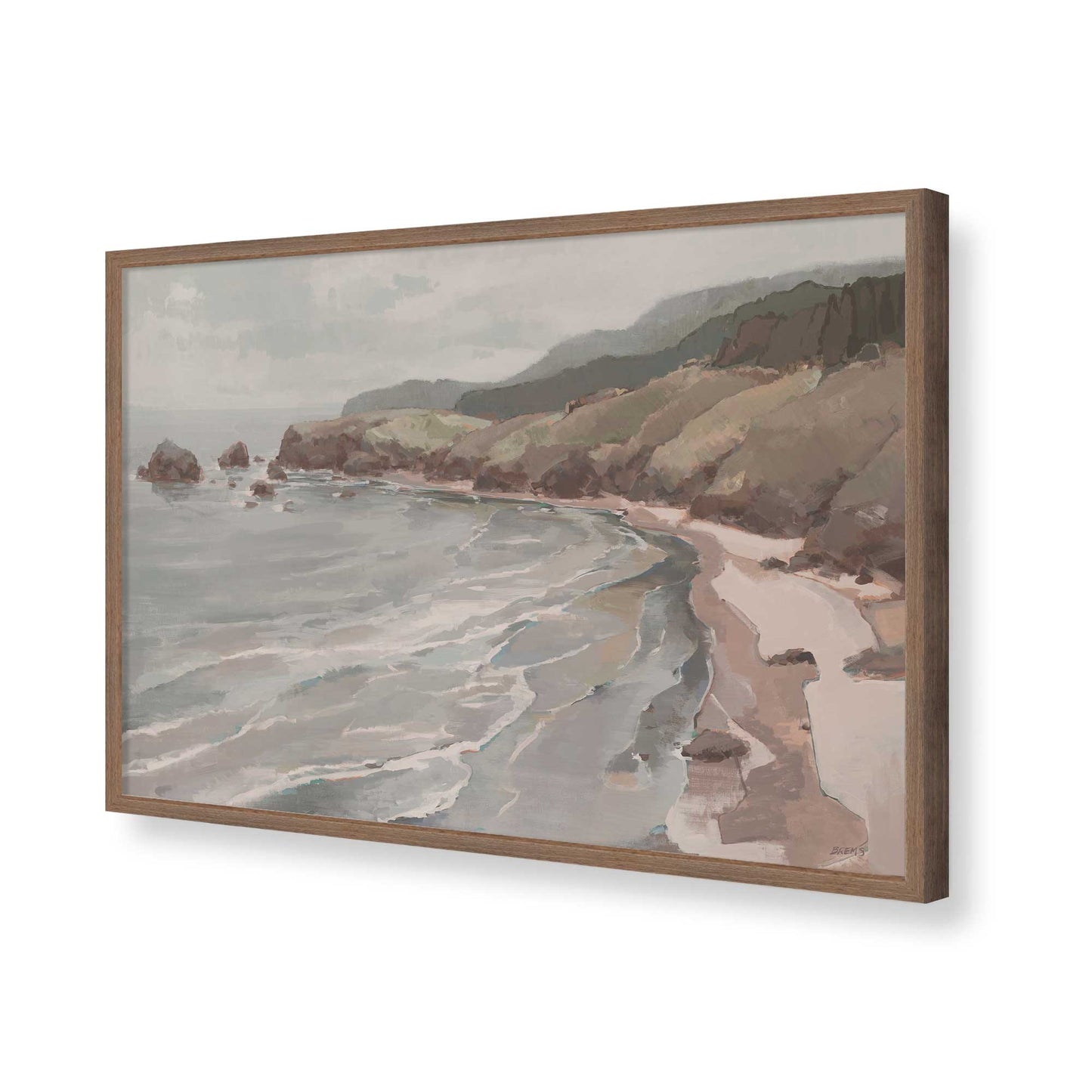 [Color:Walnut], Picture of art in a Walnut frame of the corner