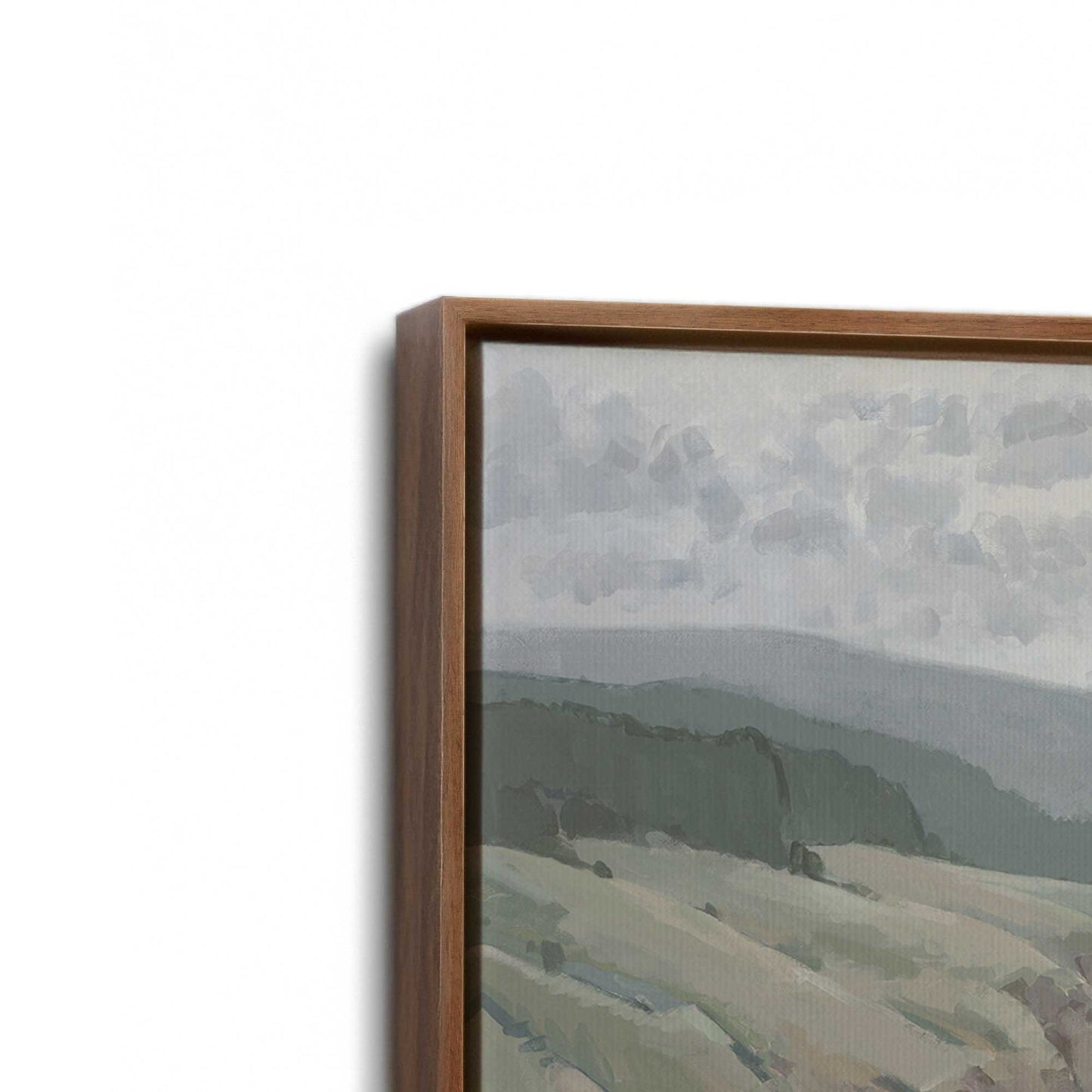 [Color:Walnut], Picture of art in a Walnut frame at an angle