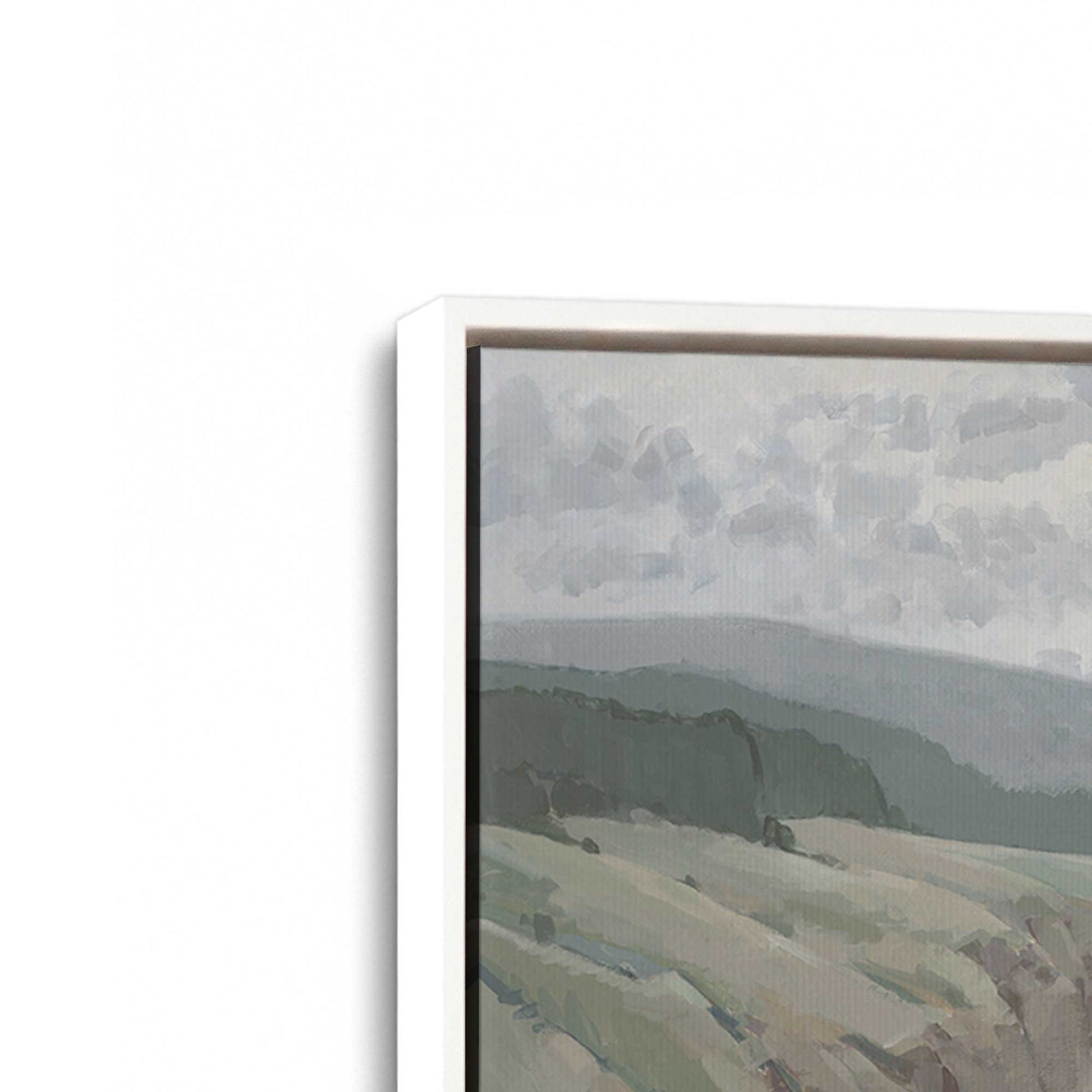 [Color:Opaque White], Picture of art in a White frame at an angle