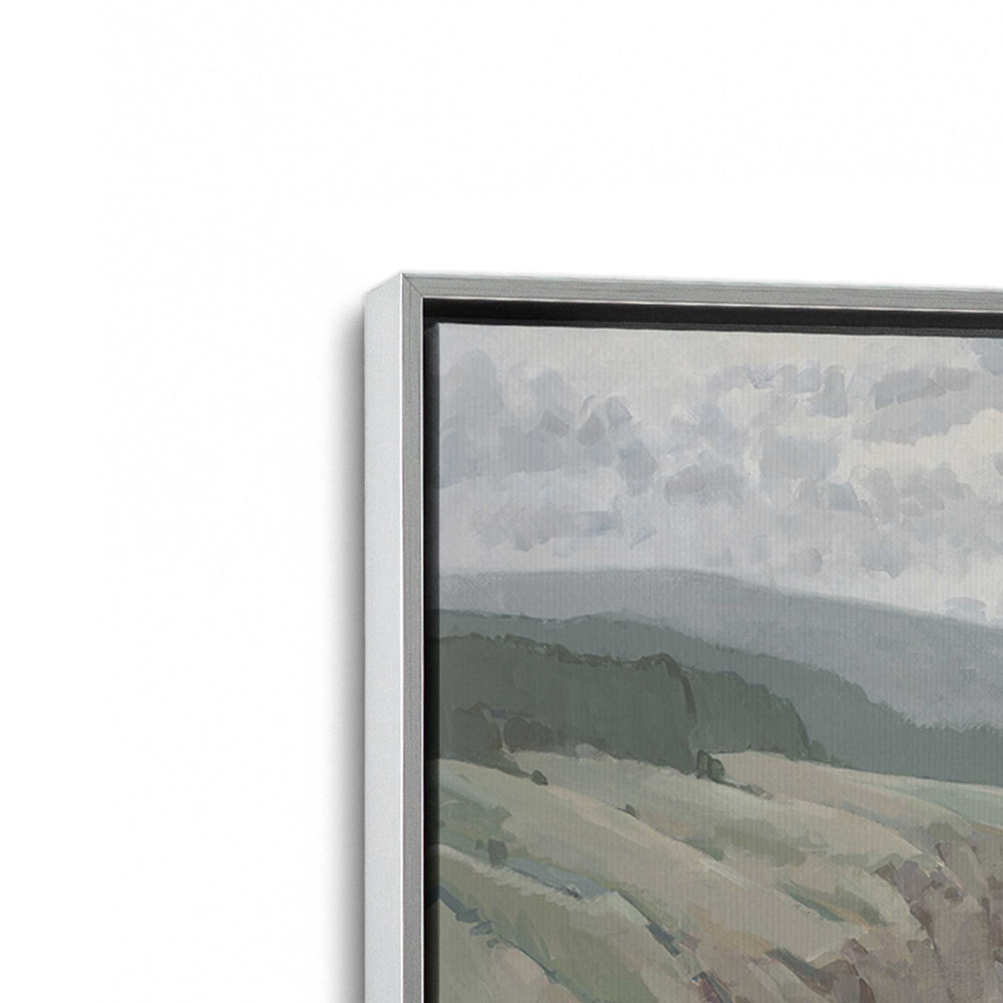 [Color:Polished Chrome], Picture of art in a Polished Chrome frame at an angle
