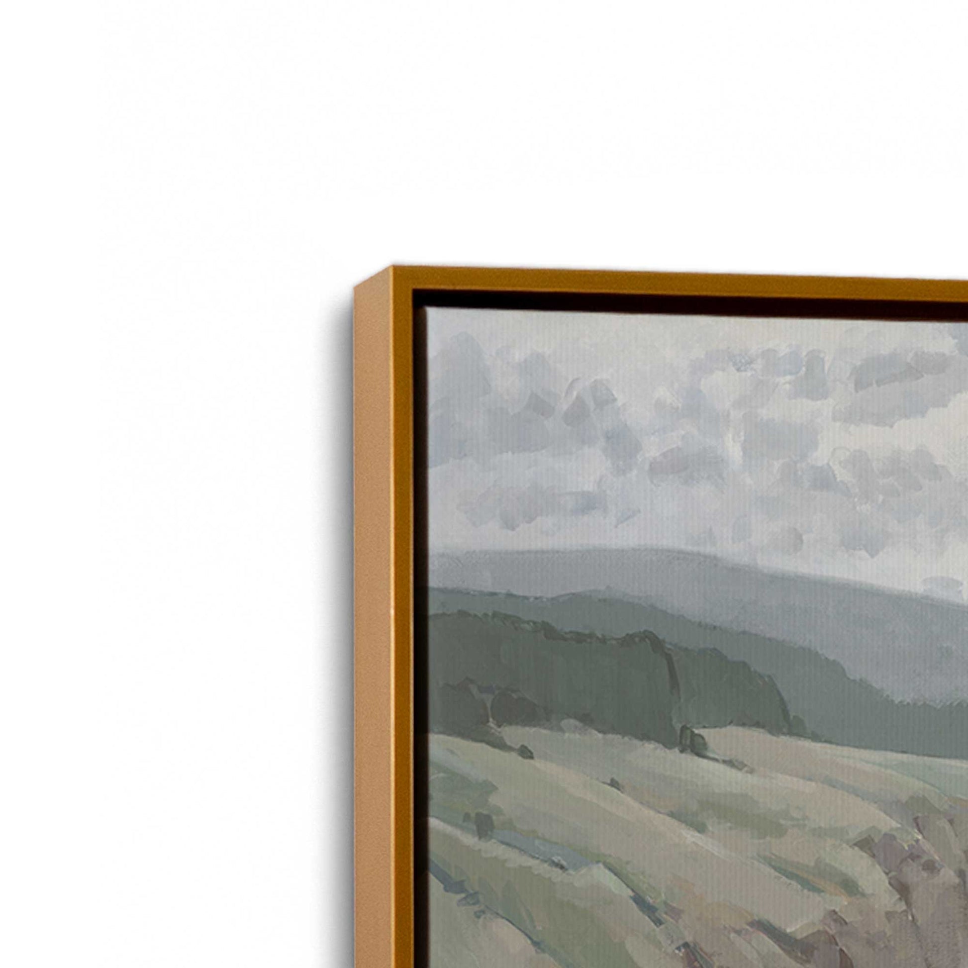 [Color:Polished Gold], Picture of art in a Polished Gold frame at an angle