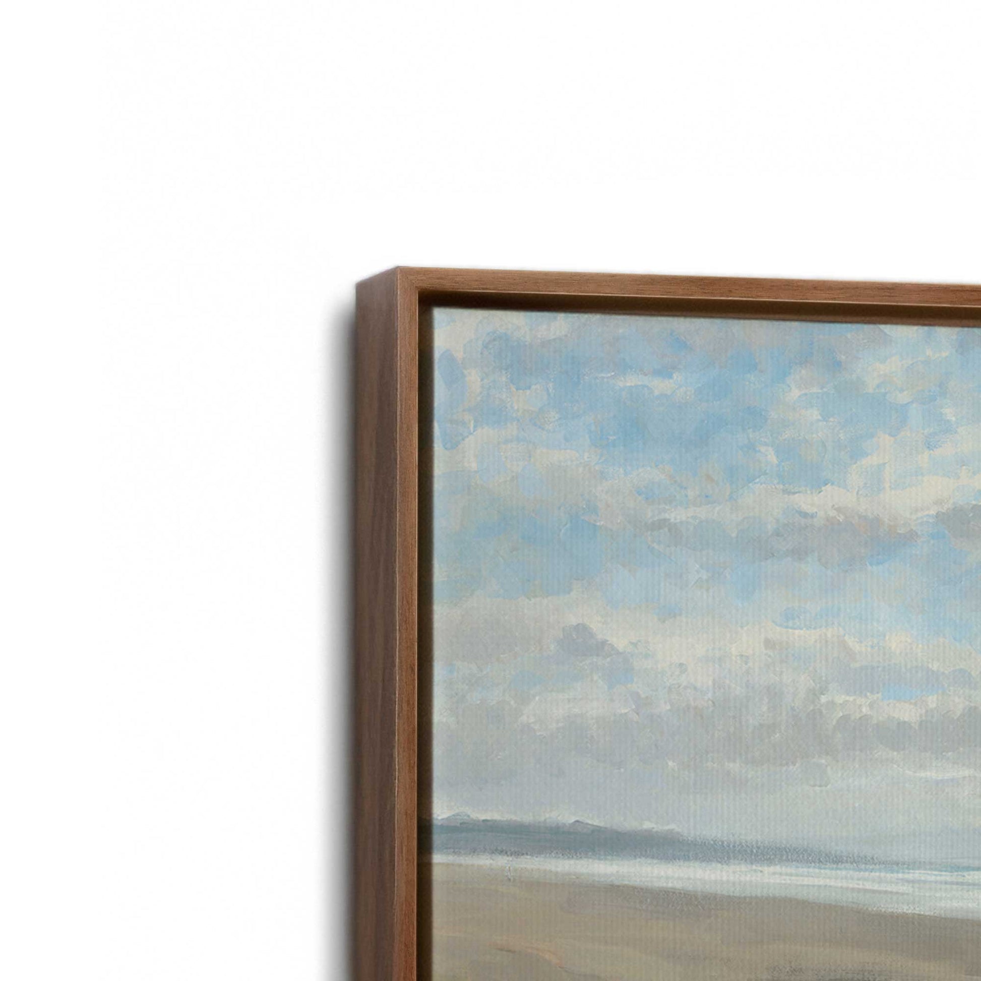 [Color:Walnut], Picture of art in a Walnut frame at an angle