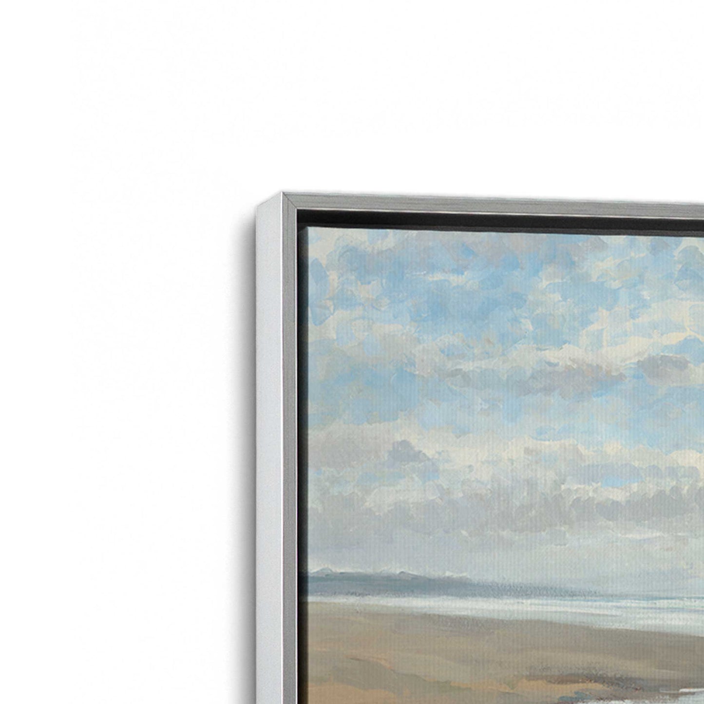 [Color:Polished Chrome], Picture of art in a Polished Chrome frame at an angle