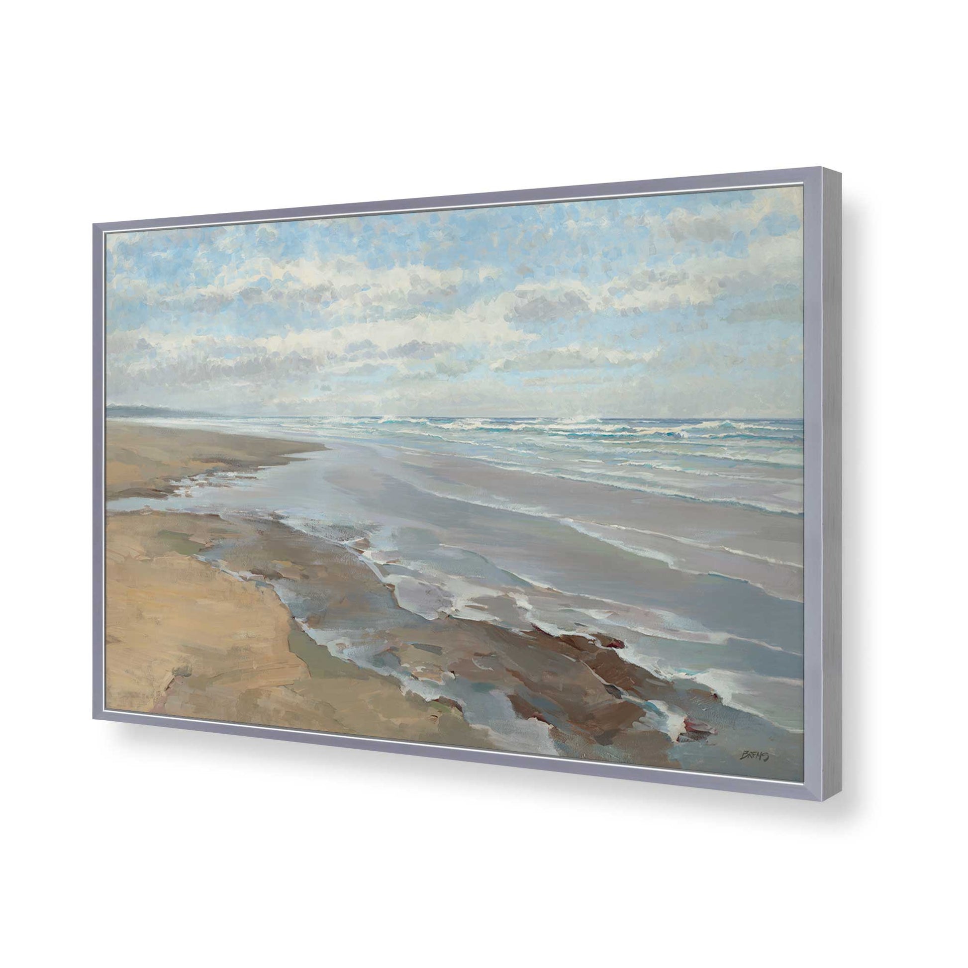 [Color:Polished Chrome], Picture of art in a Polished Chrome frame of the corner