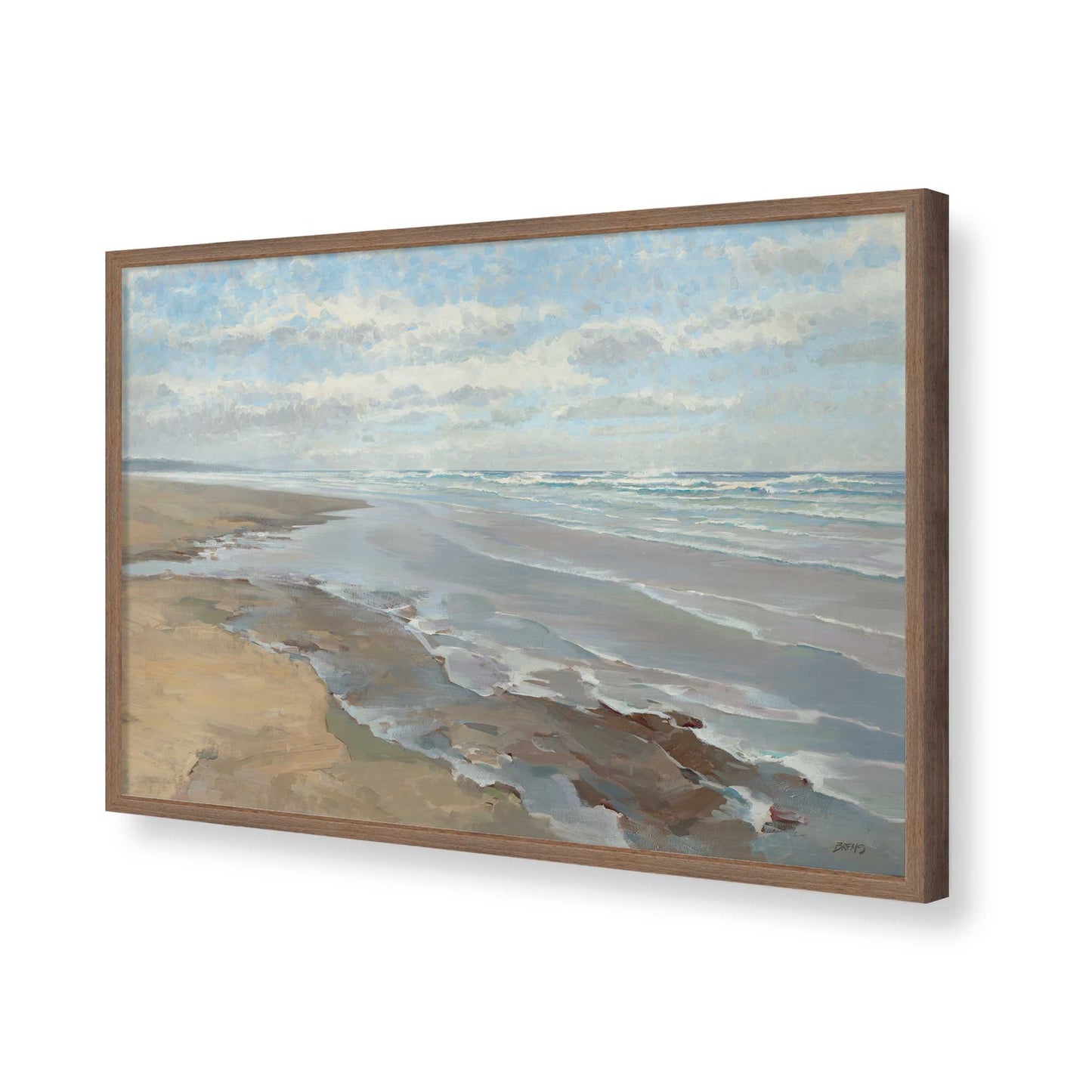 [Color:Walnut], Picture of art in a Walnut frame of the corner