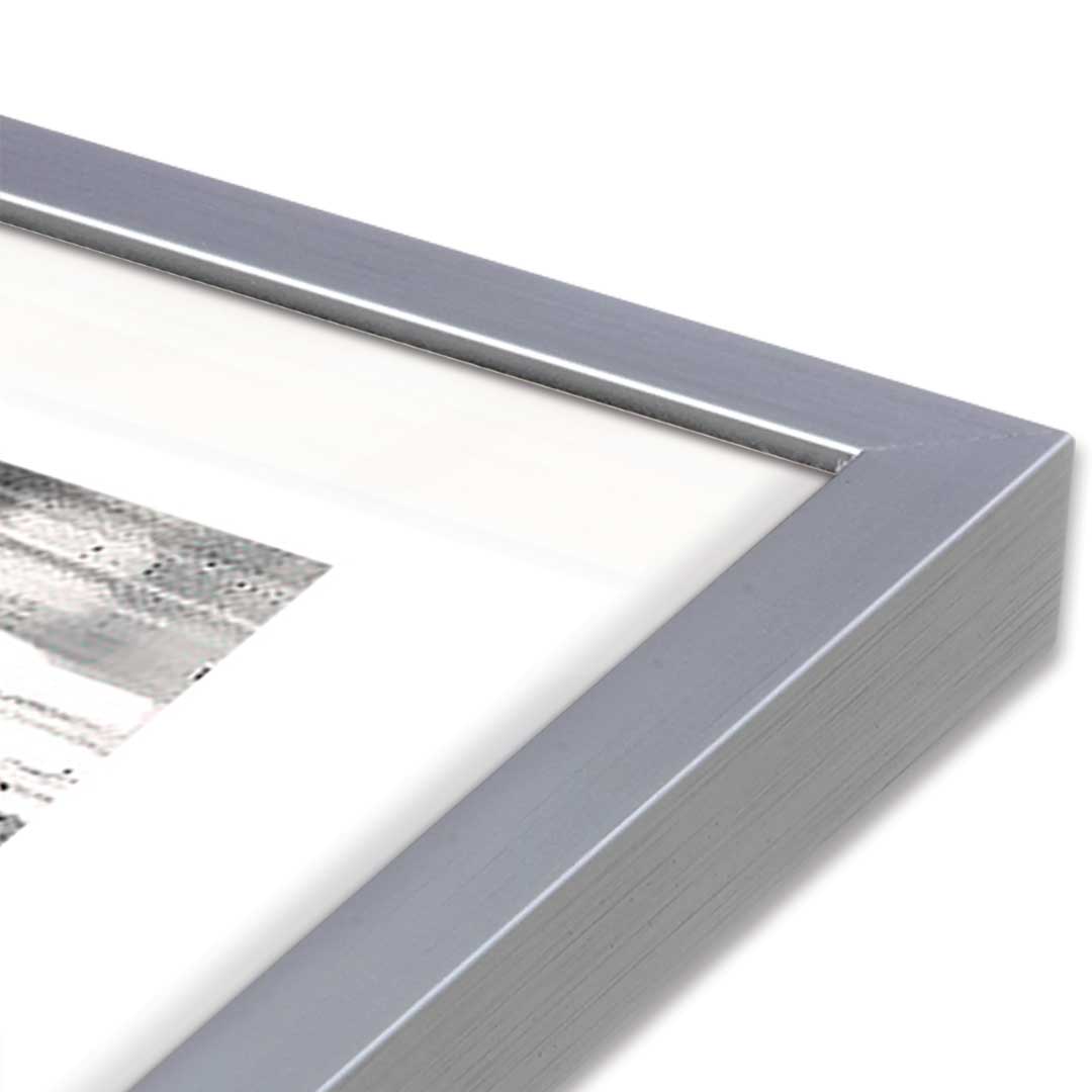 [Color:Polished Chrome], Picture of art in a Polished Chrome frame at an angle