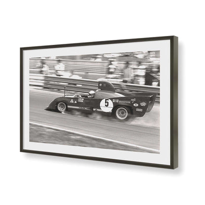 [Color:Satin Black], Picture of art in a Satin Black frame of the corner