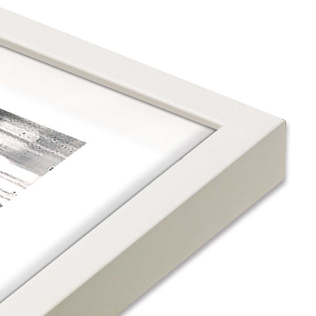 [Color:Opaque White], Picture of art in a Opaque White frame at an angle