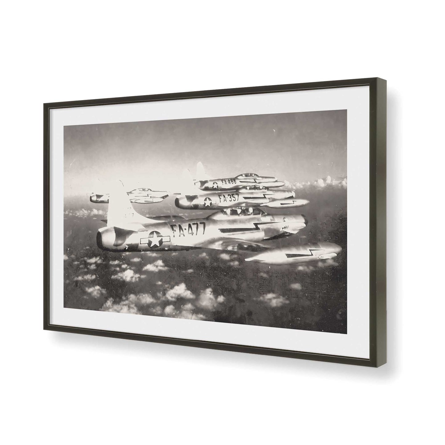 [Color:Satin Black], Picture of art in a Satin Black frame of the corner