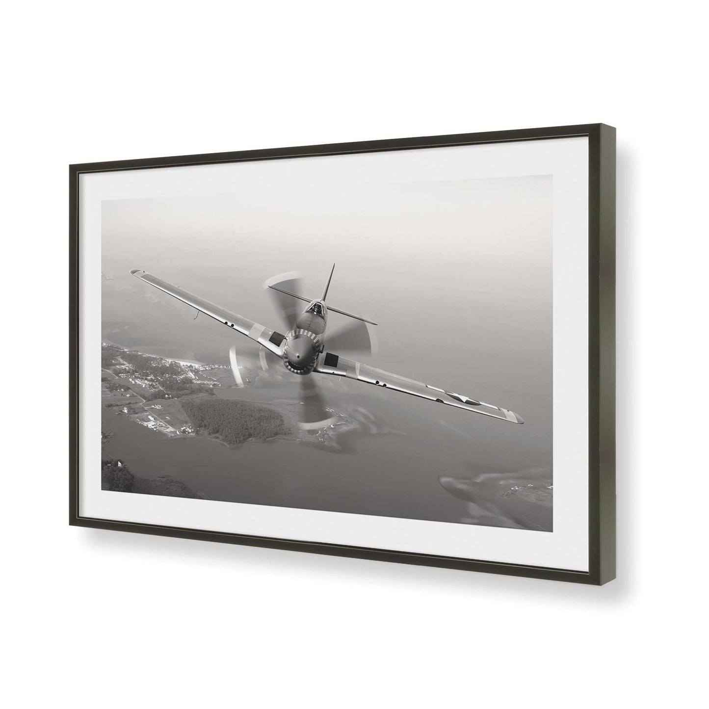 [Color:Satin Black], Picture of art in a Satin Black frame of the corner