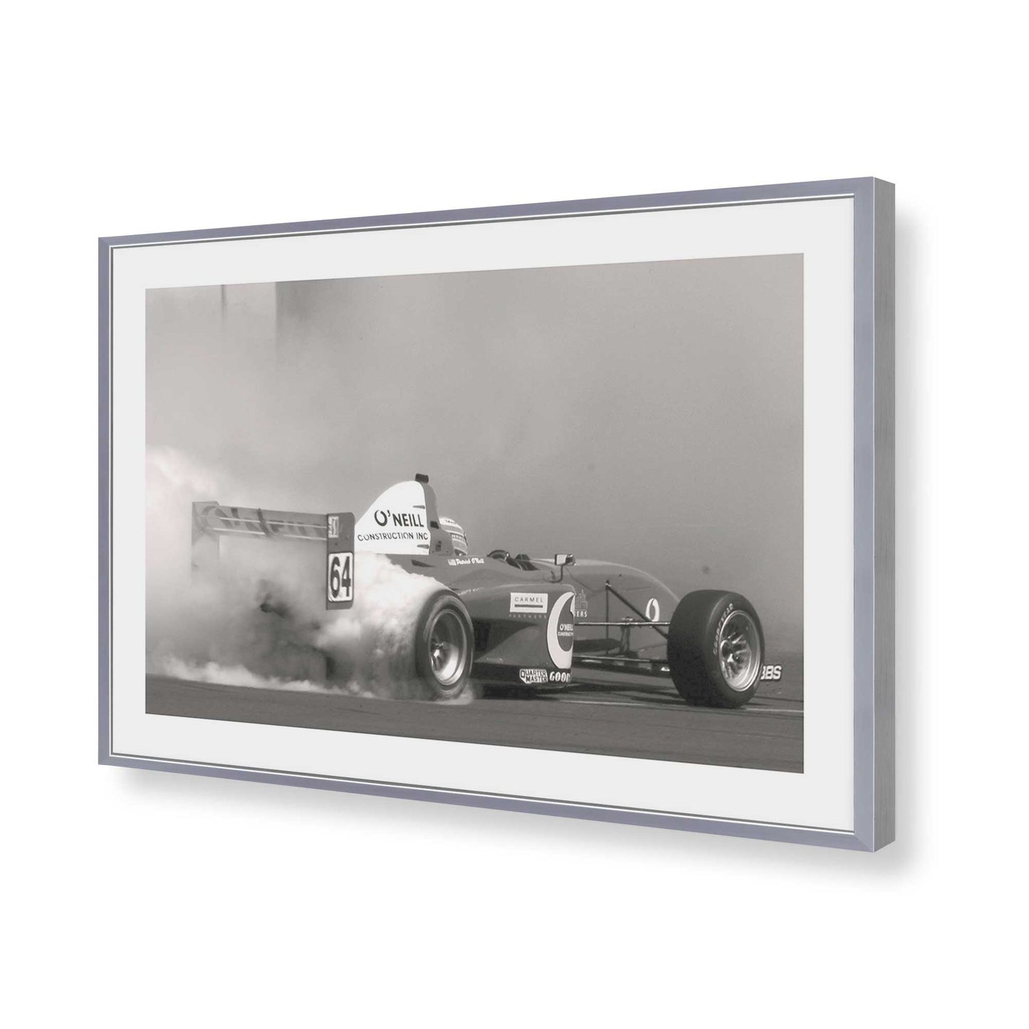 [Color:Polished Chrome], Picture of art in a Polished Chrome frame of the corner