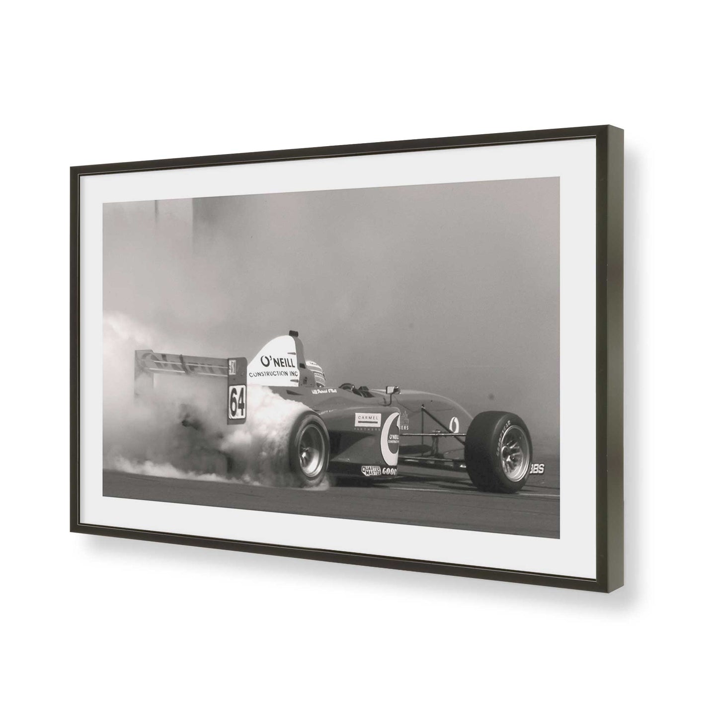 [Color:Satin Black], Picture of art in a Satin Black frame of the corner