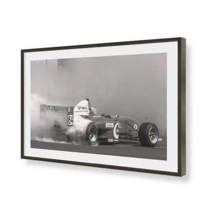 [Color:Satin Black], Picture of art in a Satin Black frame of the corner