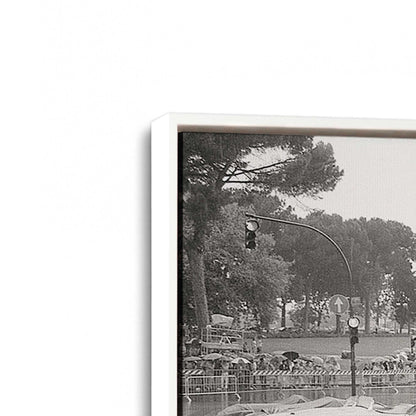 [Color:Opaque White], Picture of art in a White frame at an angle