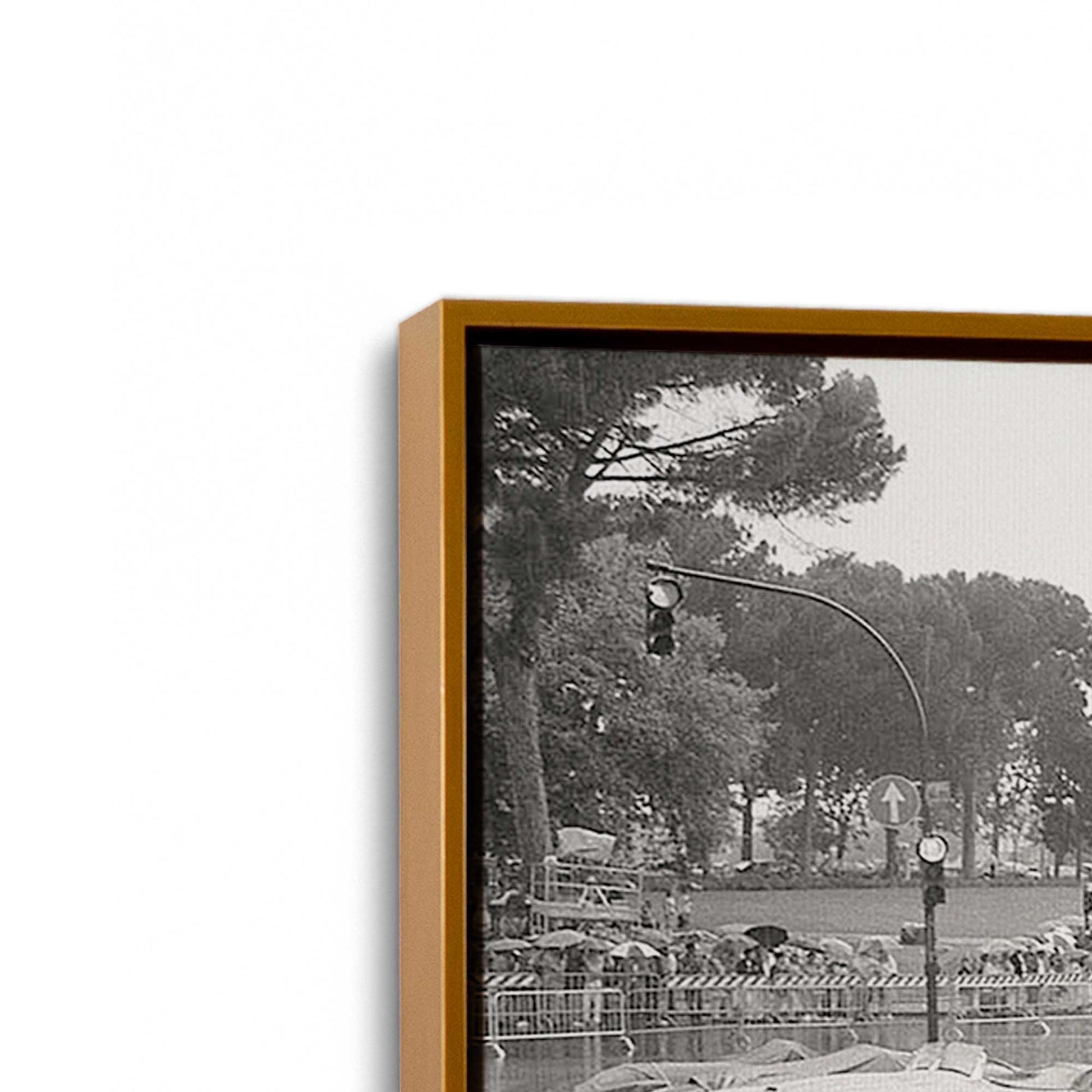 [Color:Polished Gold], Picture of art in a Polished Gold frame at an angle