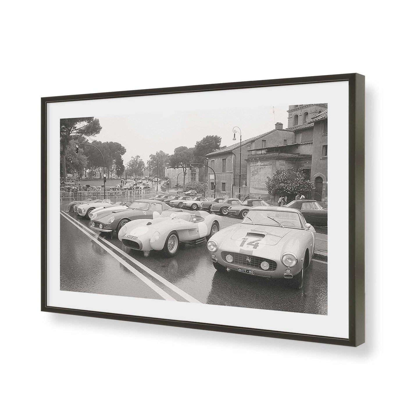 [Color:Satin Black], Picture of art in a Satin Black frame of the corner