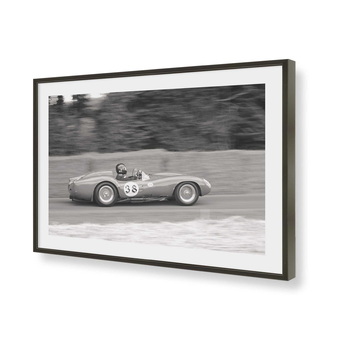 [Color:Satin Black], Picture of art in a Satin Black frame of the corner